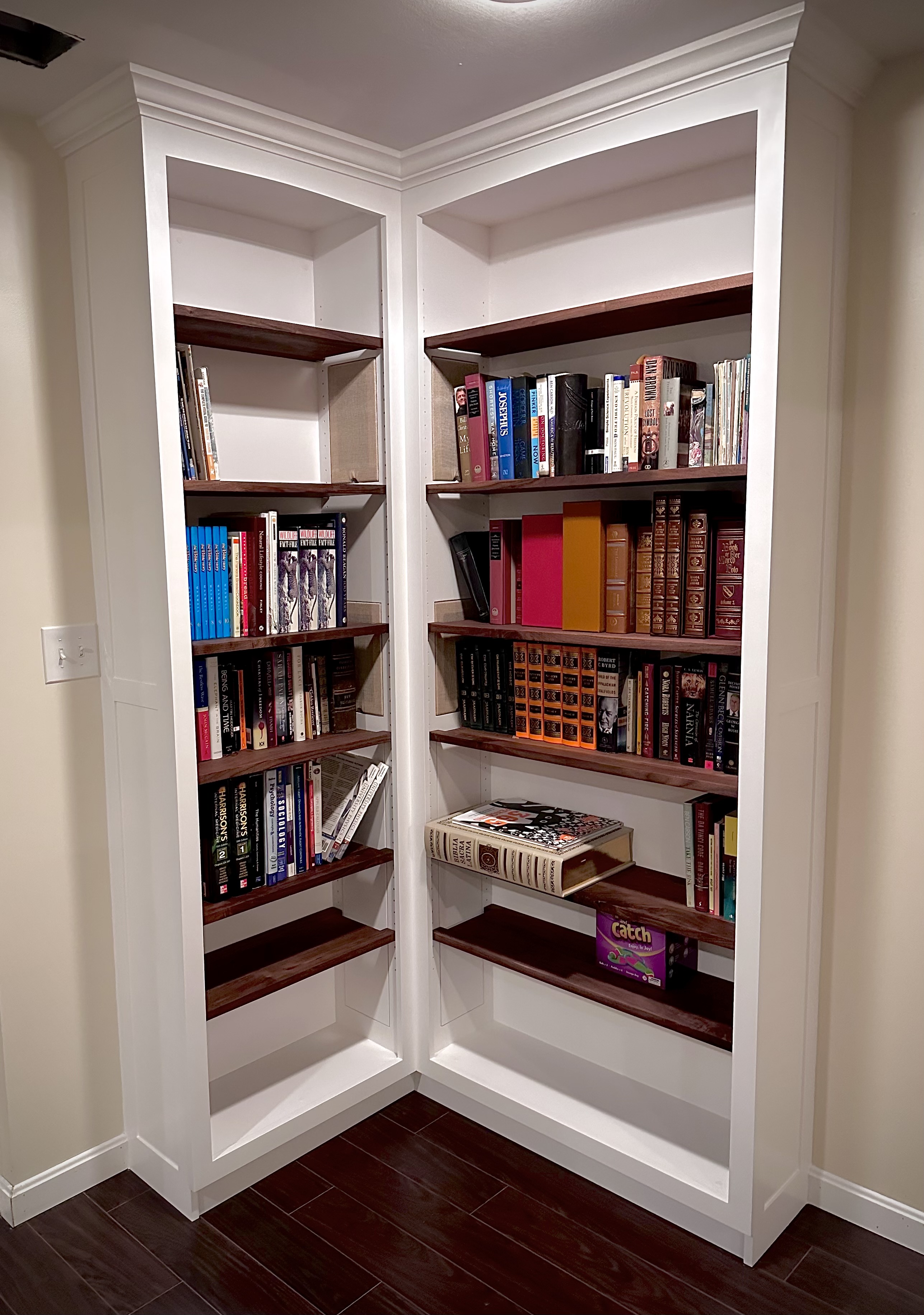 Custom bookshelves